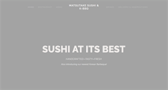 Desktop Screenshot of matsutakesushibar.com