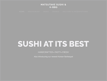 Tablet Screenshot of matsutakesushibar.com